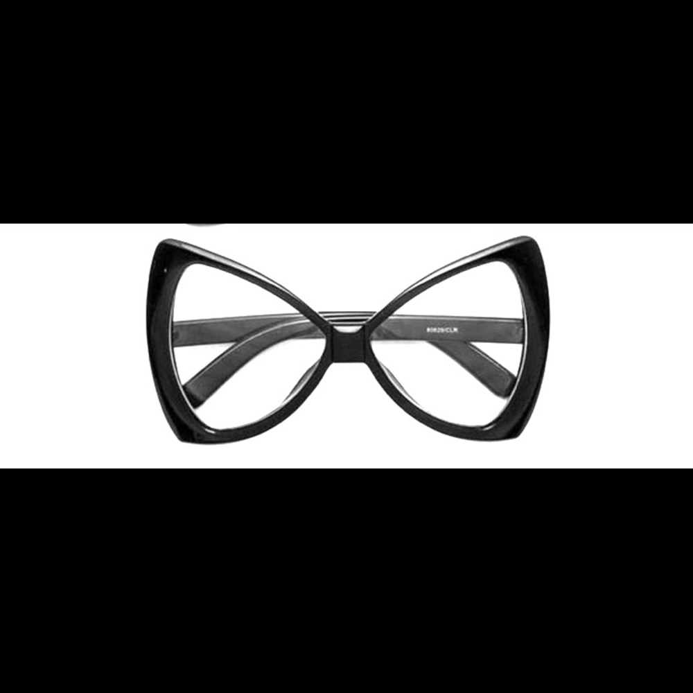 Black Frame Bow cat optical eyeglasses